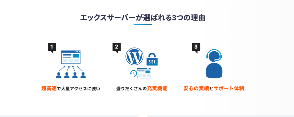 エックスサーバーが選ばれる理由